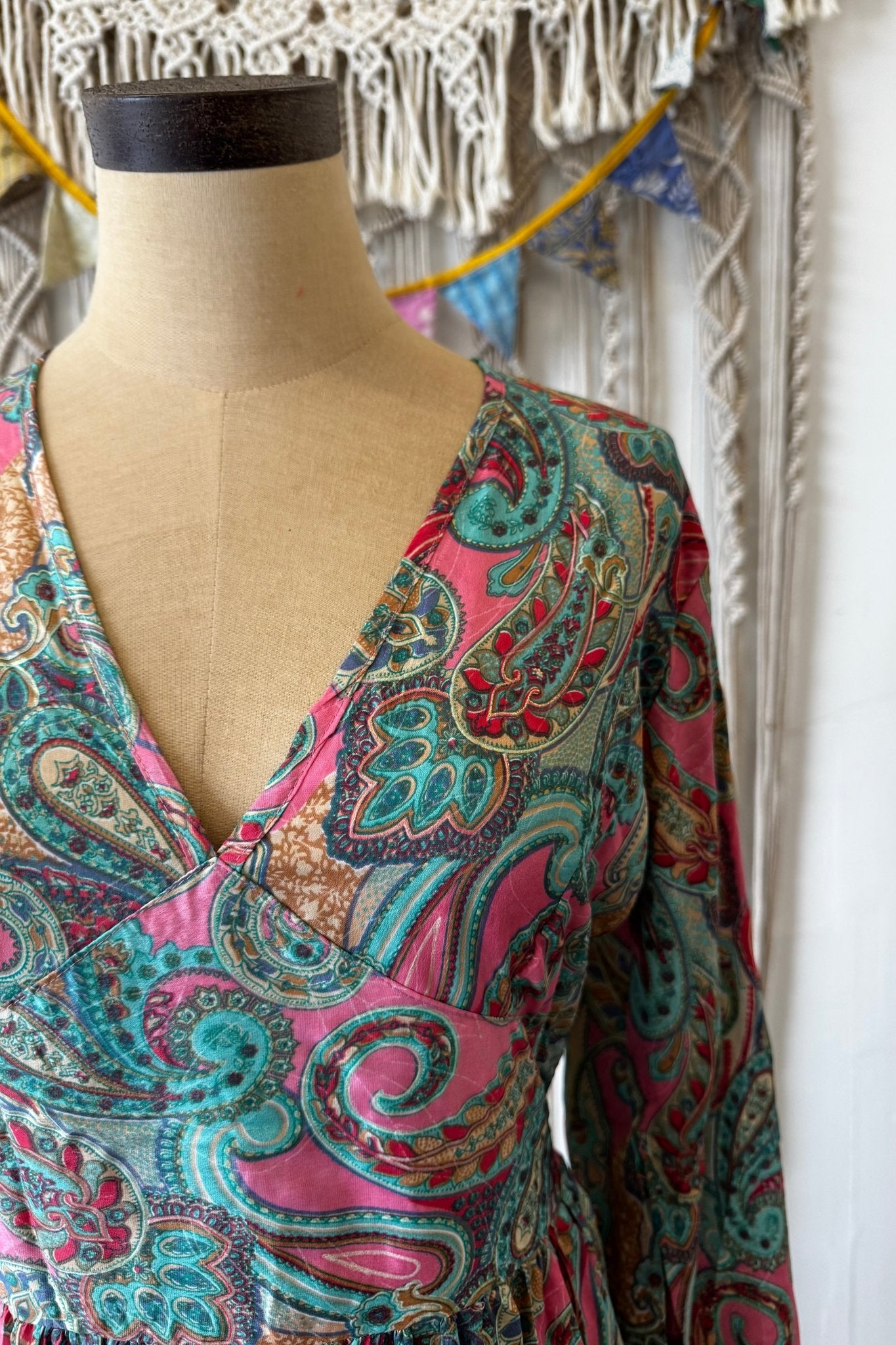 Poly Silk Button Back Dress Combo K - ivyandlavyboutique Karma Highway