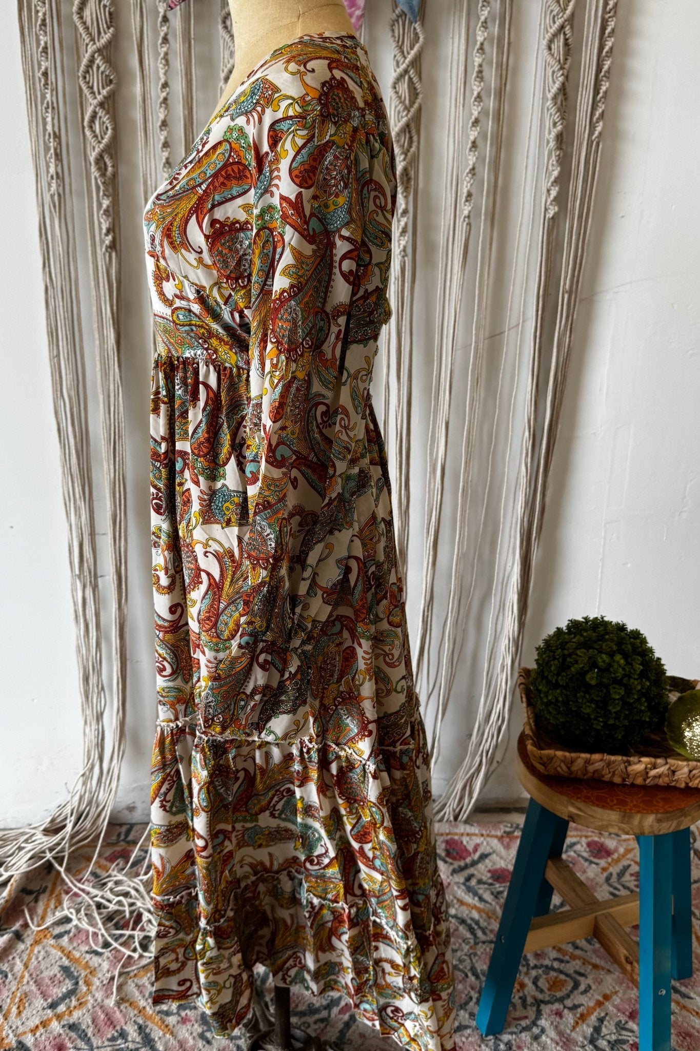 Poly Silk Button Back Dress Combo R - ivyandlavyboutique Karma Highway