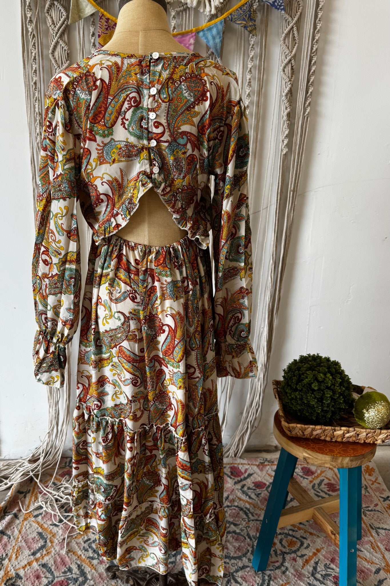 Poly Silk Button Back Dress Combo R - ivyandlavyboutique Karma Highway