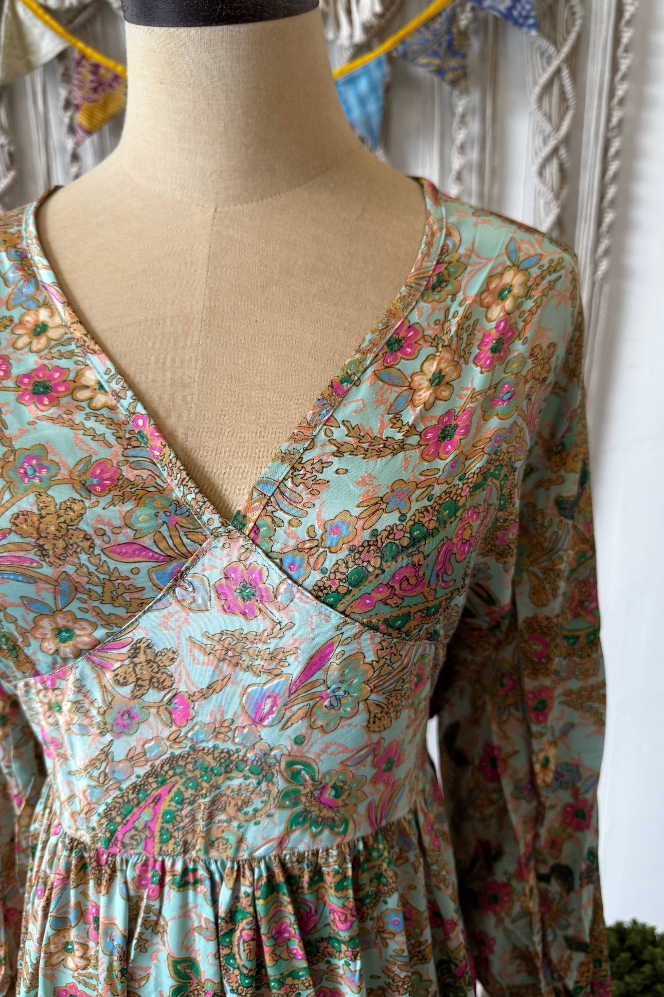 Poly Silk Button Back Dress Combo S - ivyandlavyboutique Karma Highway