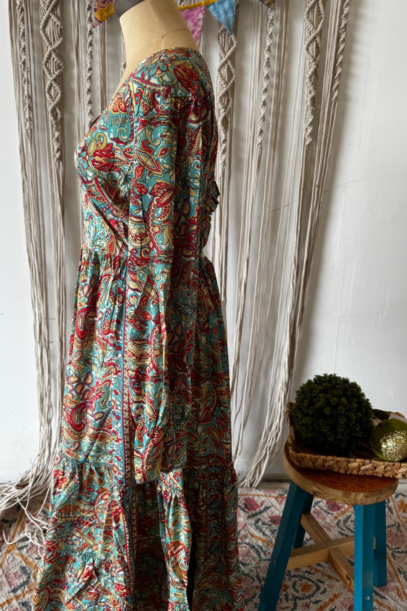 Poly Silk Button Back Dress Combo U - ivyandlavyboutique Karma Highway