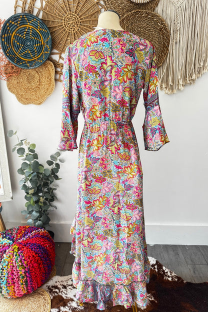 Poly Silk Front Tie Dress 1 - ivyandlavyboutique Karma Highway