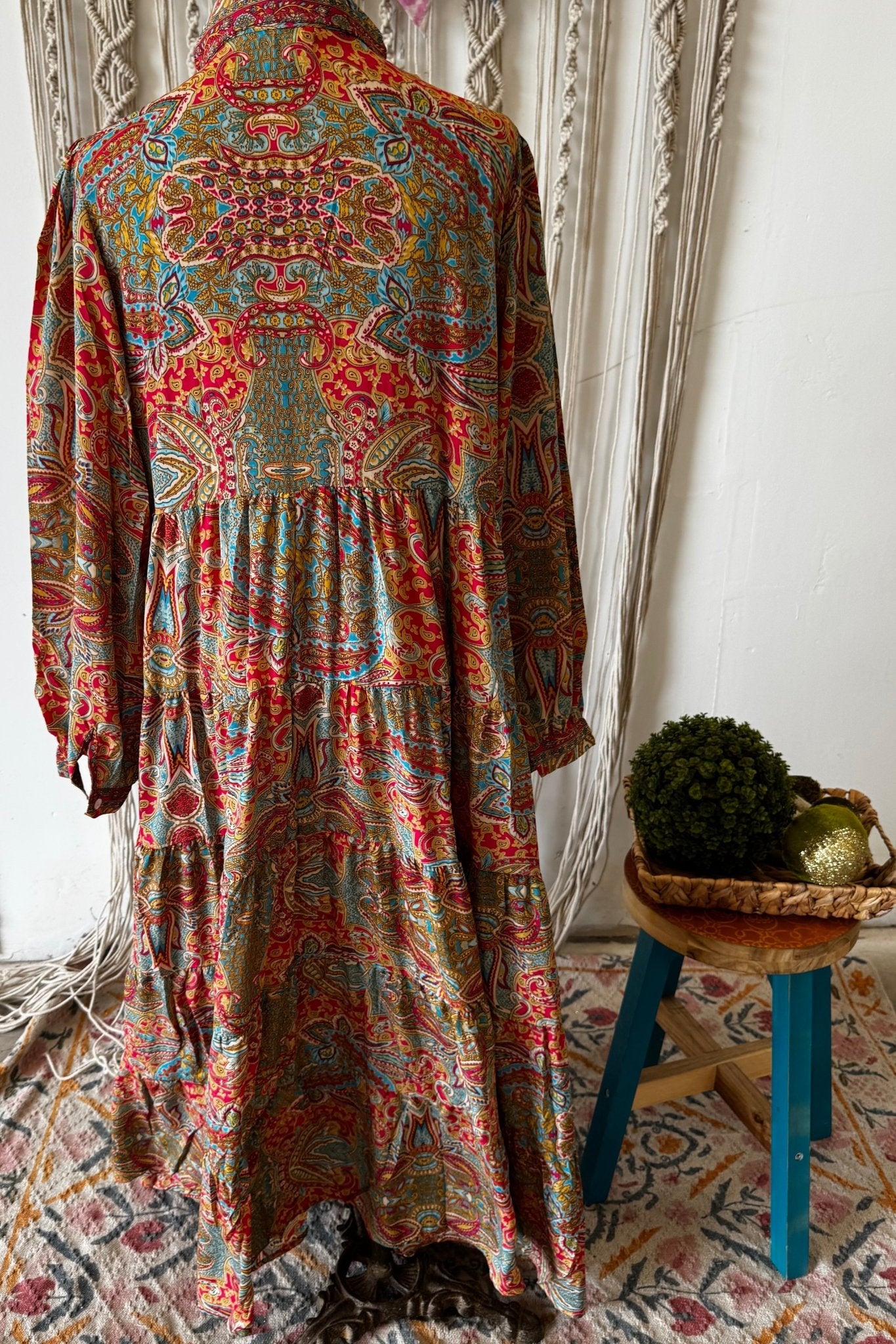 Poly Silk Long Sleeve Dress Combo D - ivyandlavyboutique Karma Highway