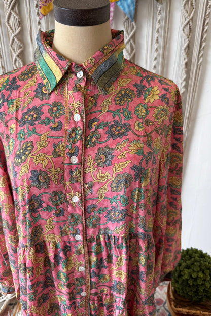 Poly Silk Long Sleeve Dress Combo F - ivyandlavyboutique Karma Highway