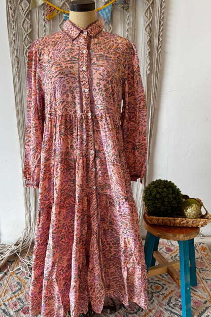 Poly Silk Long Sleeve Dress Combo I - ivyandlavyboutique Karma Highway