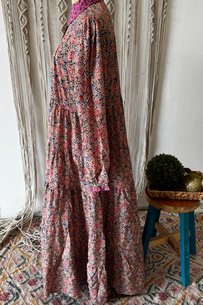 Poly Silk Long Sleeve Dress Combo J - ivyandlavyboutique Karma Highway