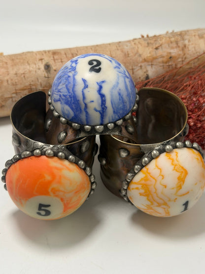 Pool Ball Cuffs - ivyandlavyboutique Art by Amy