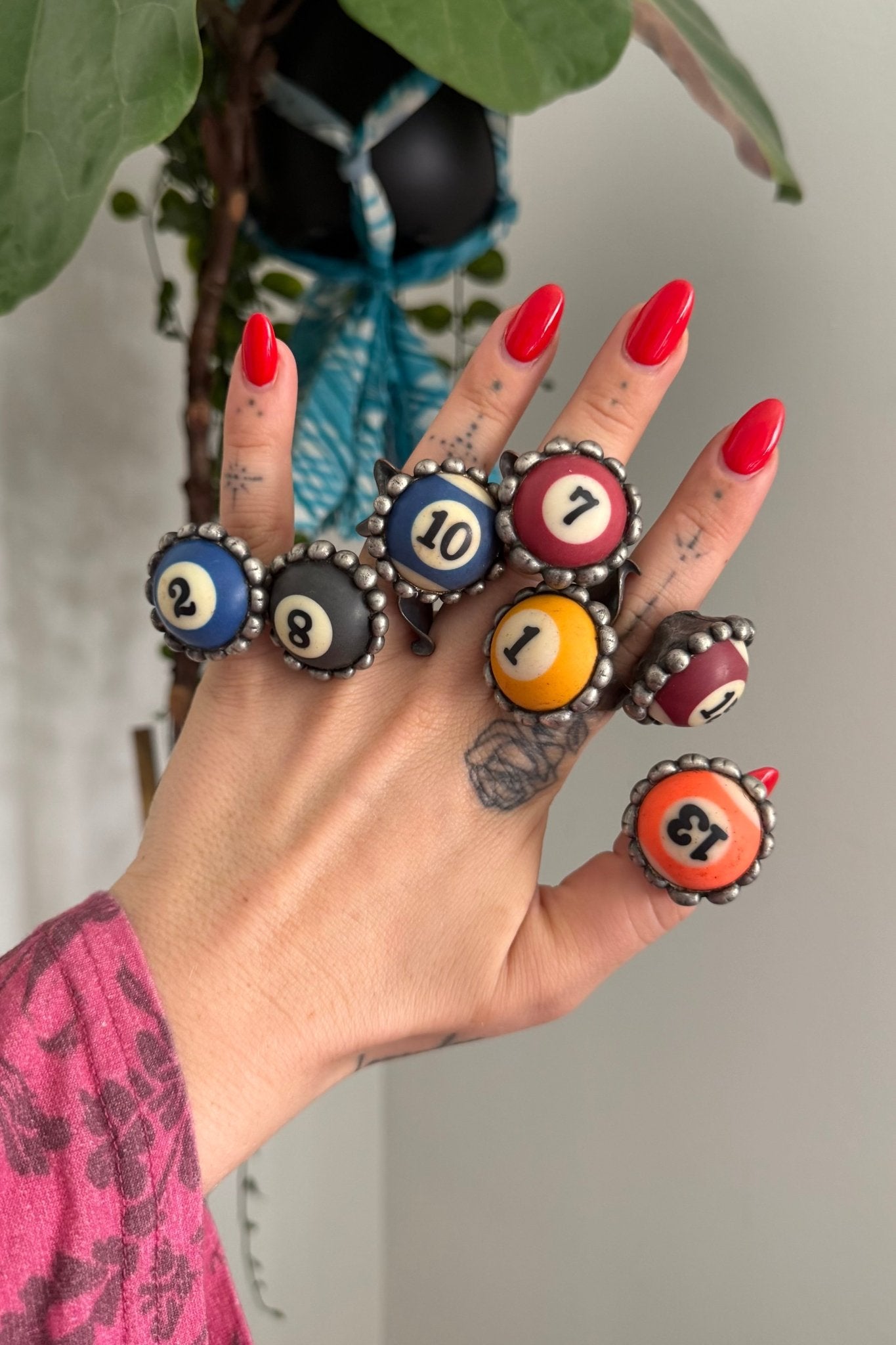 Pool Ball Ring - Small - ivyandlavyboutique Art by Amy
