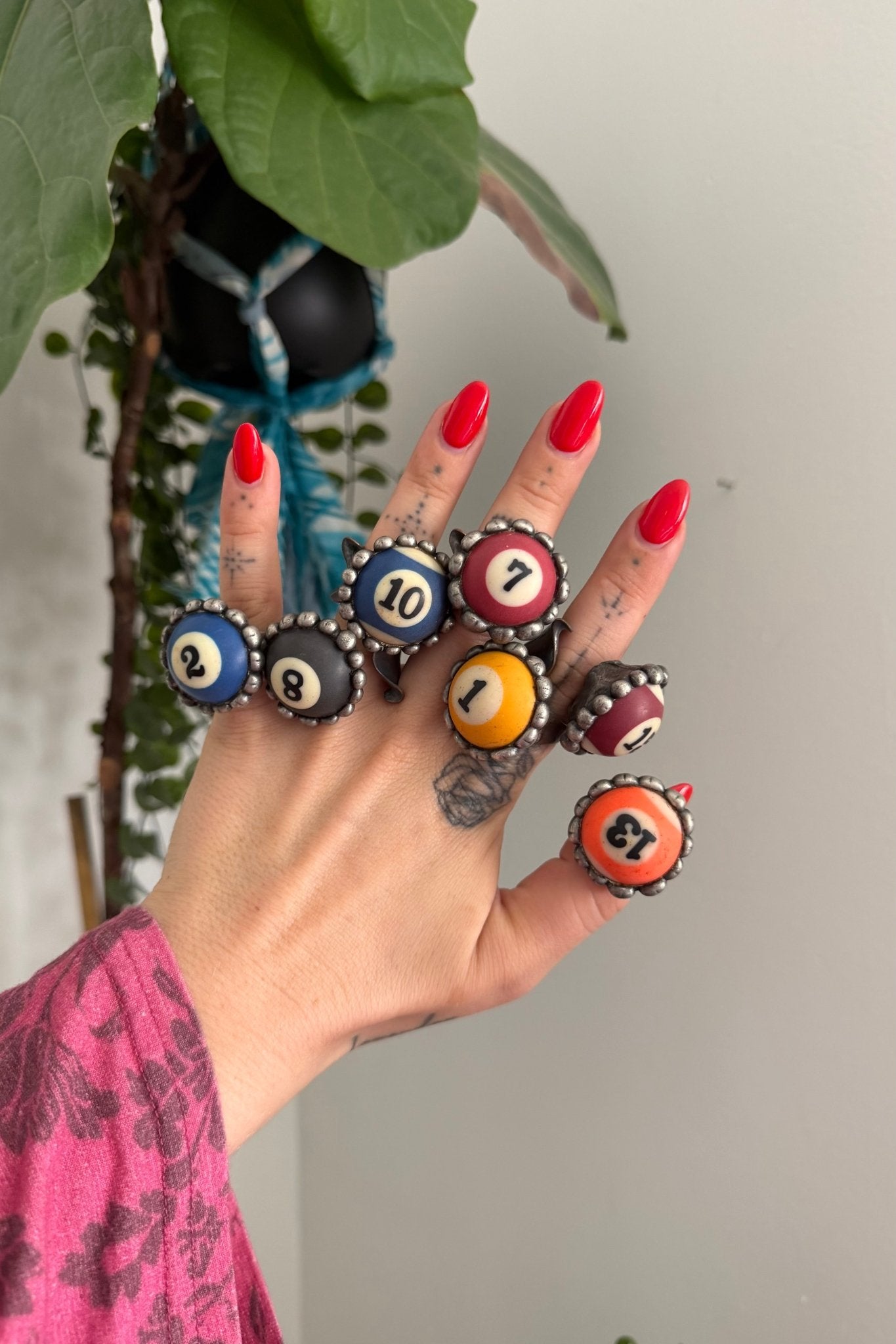 Pool Ball Ring - Small - ivyandlavyboutique Art by Amy