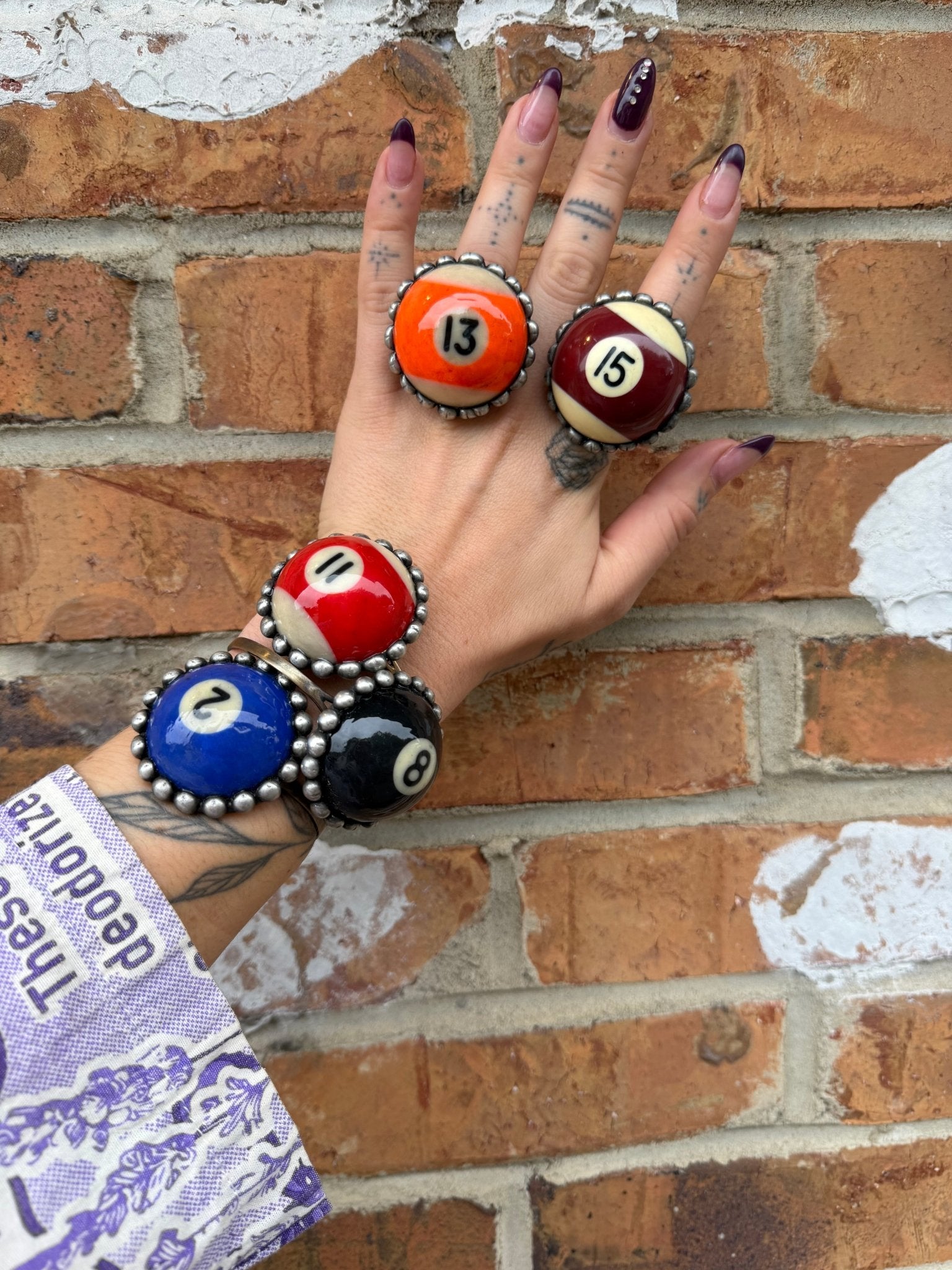 Pool Ball Rings - ivyandlavyboutique ivyandlavyboutique