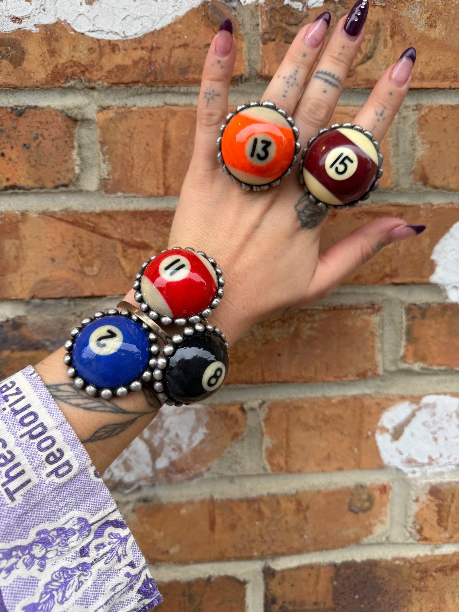 Pool Ball Rings - ivyandlavyboutique ivyandlavyboutique