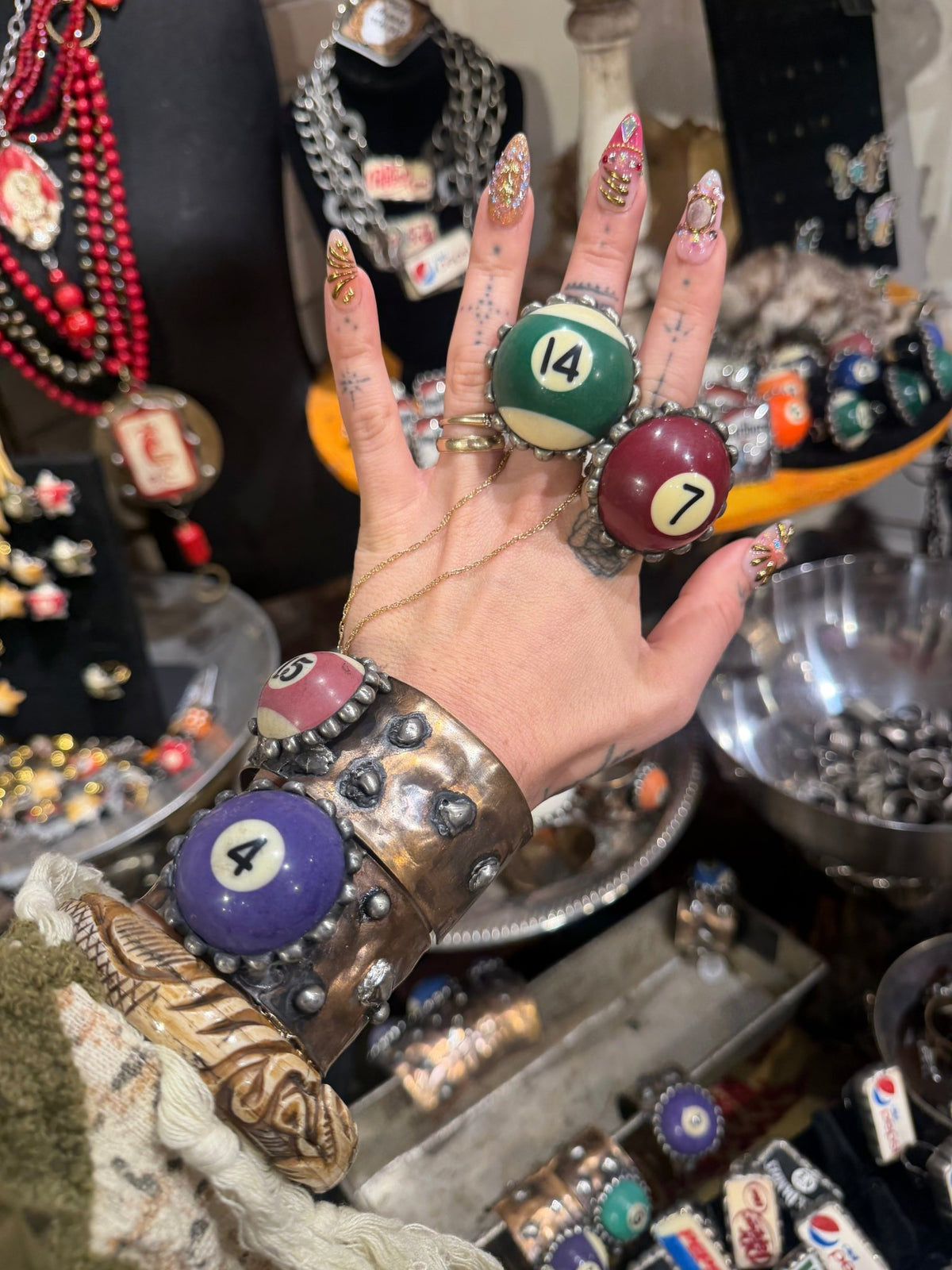 Pool Ball Rings - Medium - Boho Wanderlust Boutique Art by Amy