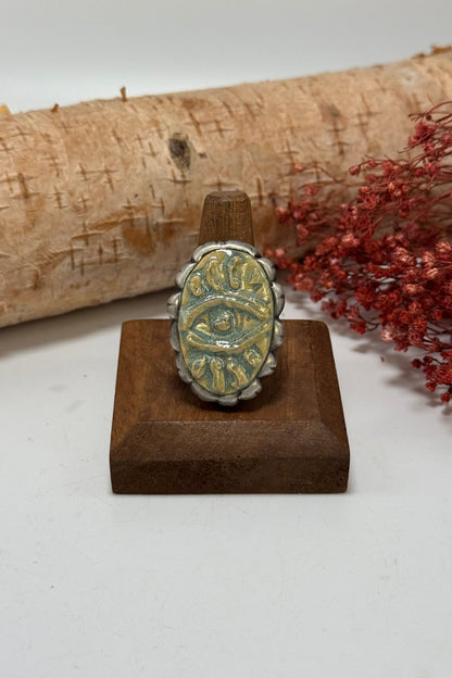 Pottery eye Ring - ivyandlavyboutique ivyandlavyboutique