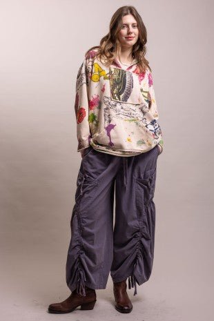 Pre-Order December Multi Print Oversized Hoodie Sweater - ivyandlavyboutique Blue Velvet