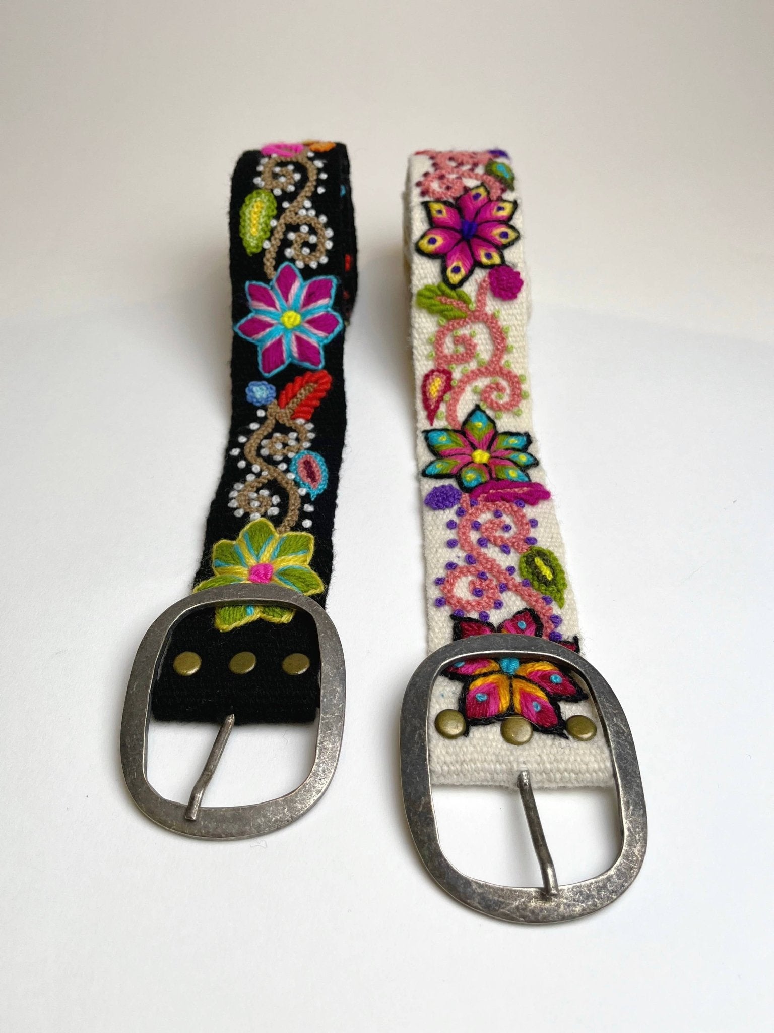 Preorder - Andean Blossom Wide Embroidered Belt - ivyandlavyboutique Artesana Love