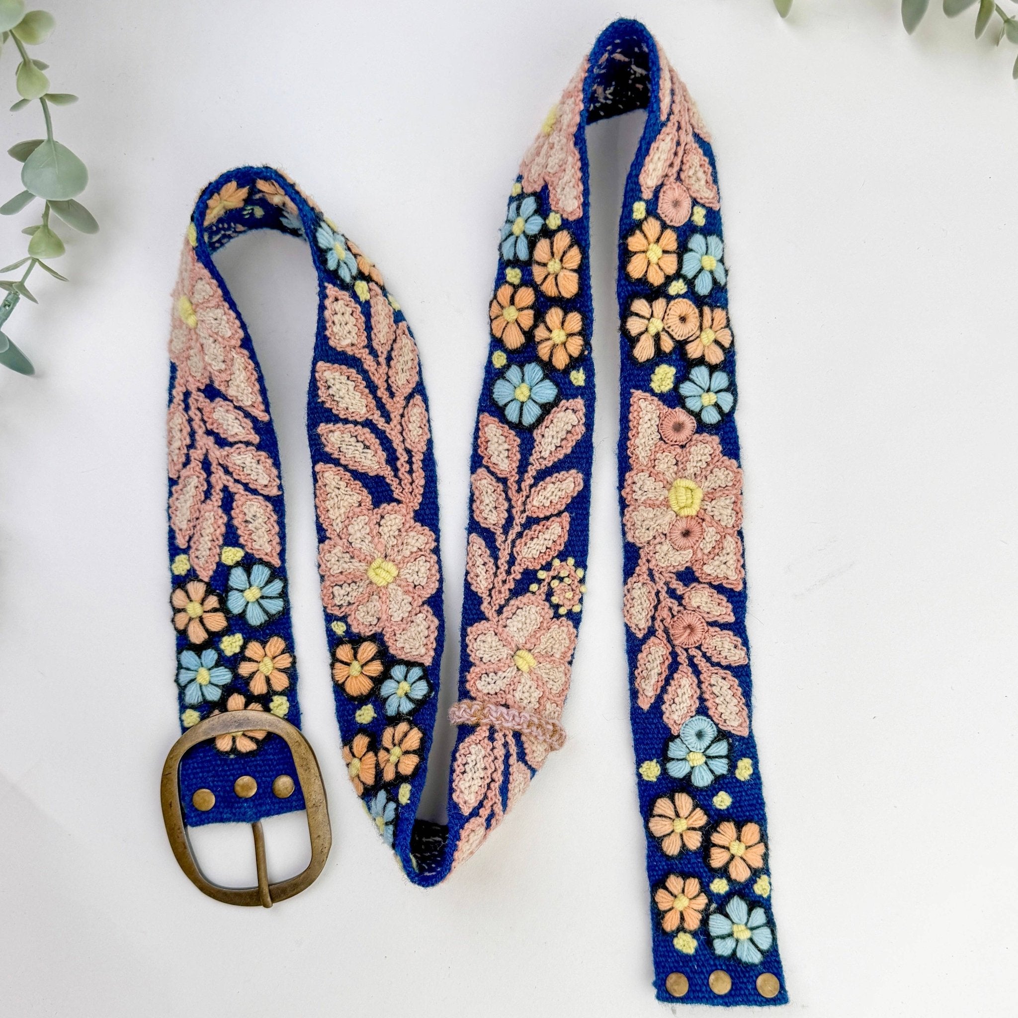 Preorder - Ariana Wide Embroidered Belt - ivyandlavyboutique Artesana Love