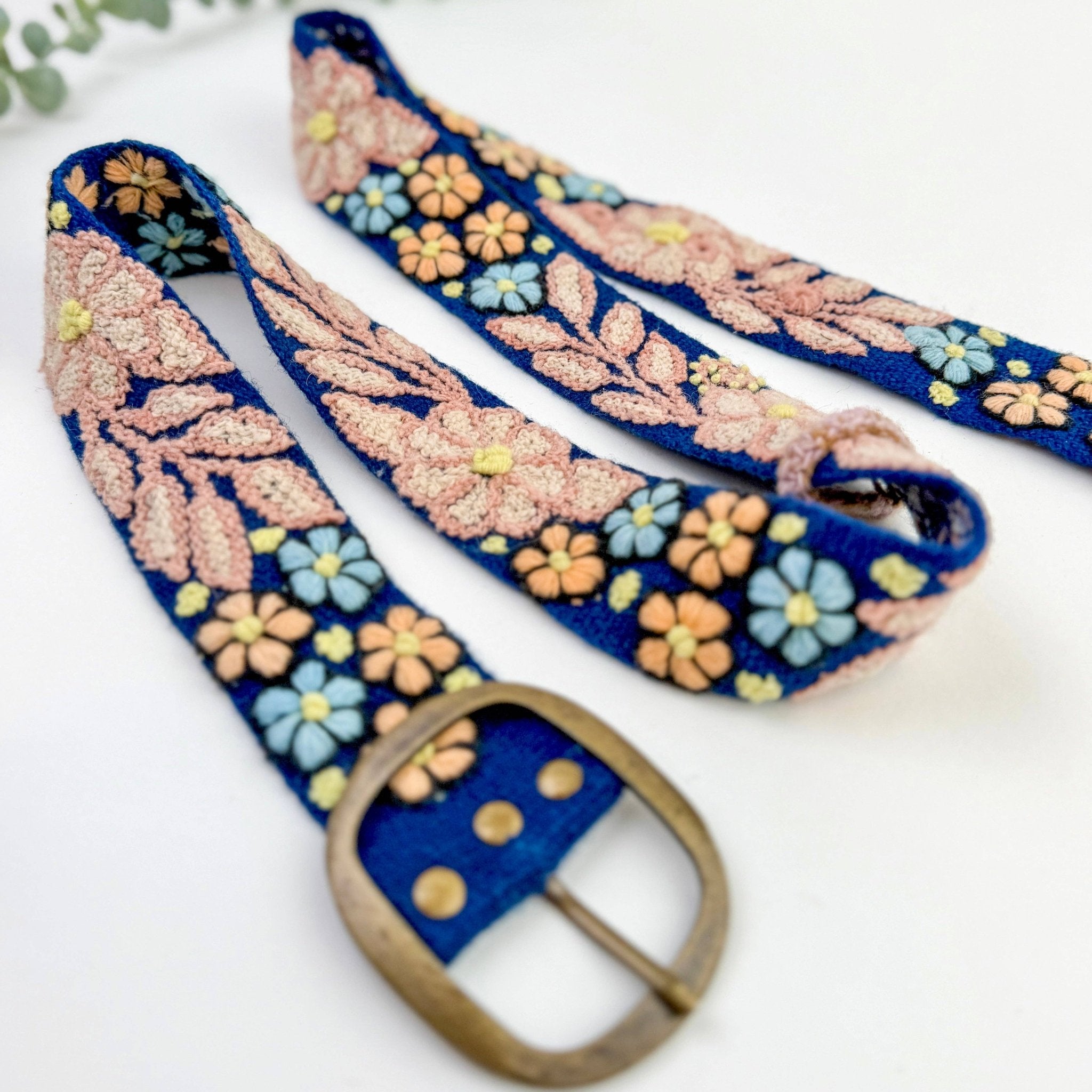 Preorder - Ariana Wide Embroidered Belt - ivyandlavyboutique Artesana Love
