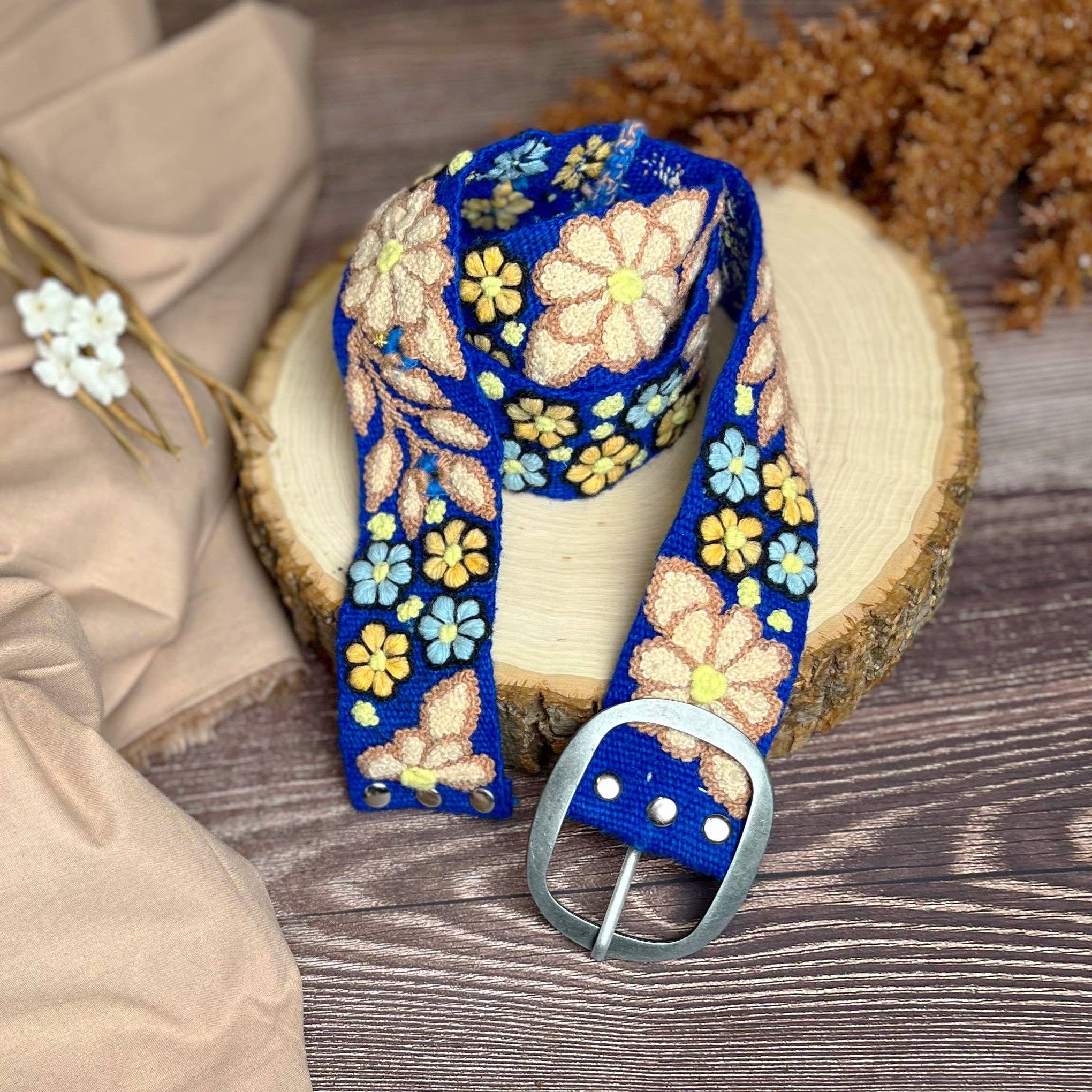 Preorder - Ariana Wide Embroidered Belt - ivyandlavyboutique Artesana Love