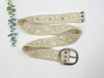 Preorder - Blanca Flor Wide Embroidered Belt - ivyandlavyboutique Artesana Love