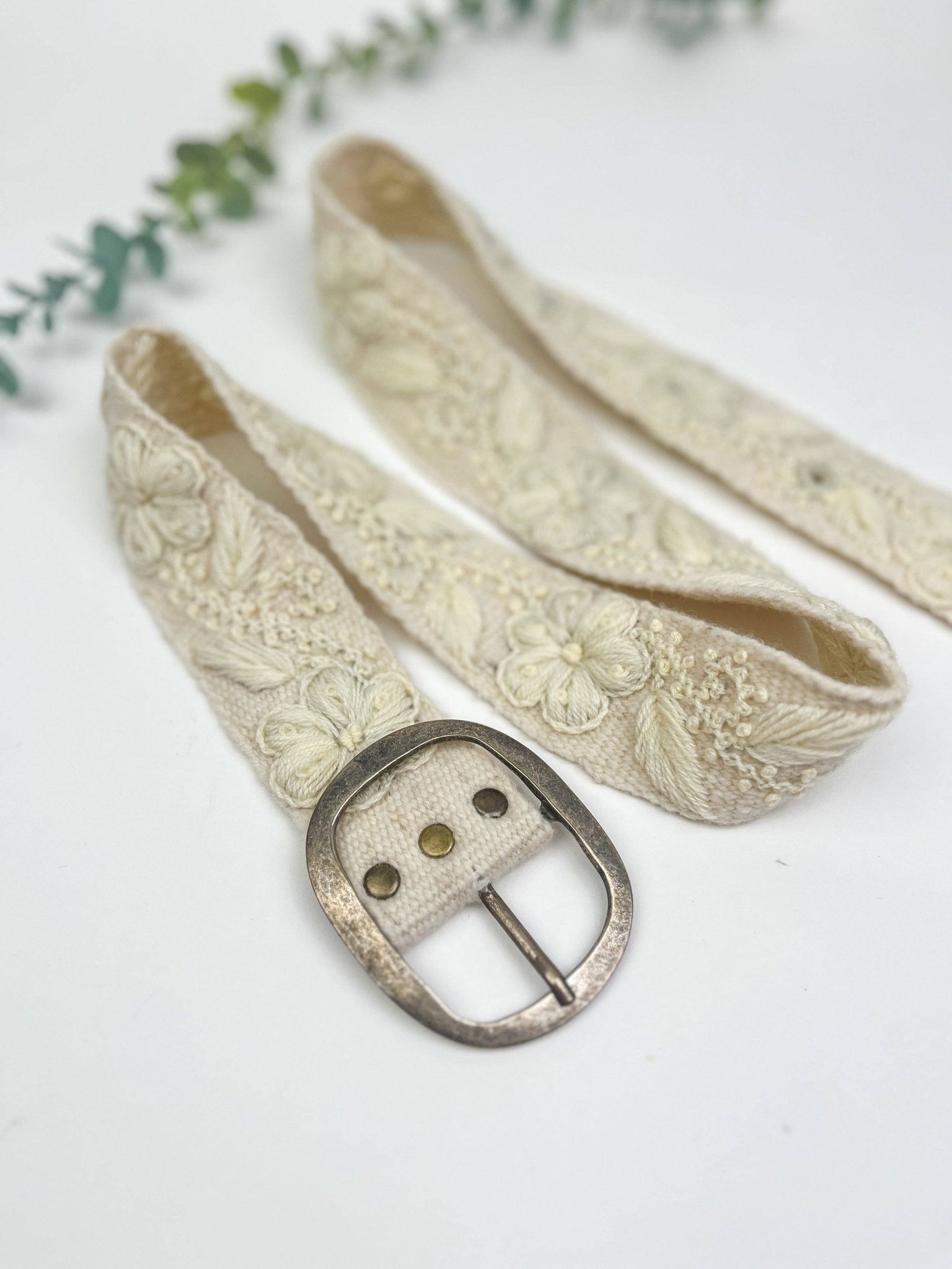 Preorder - Blanca Flor Wide Embroidered Belt - ivyandlavyboutique Artesana Love