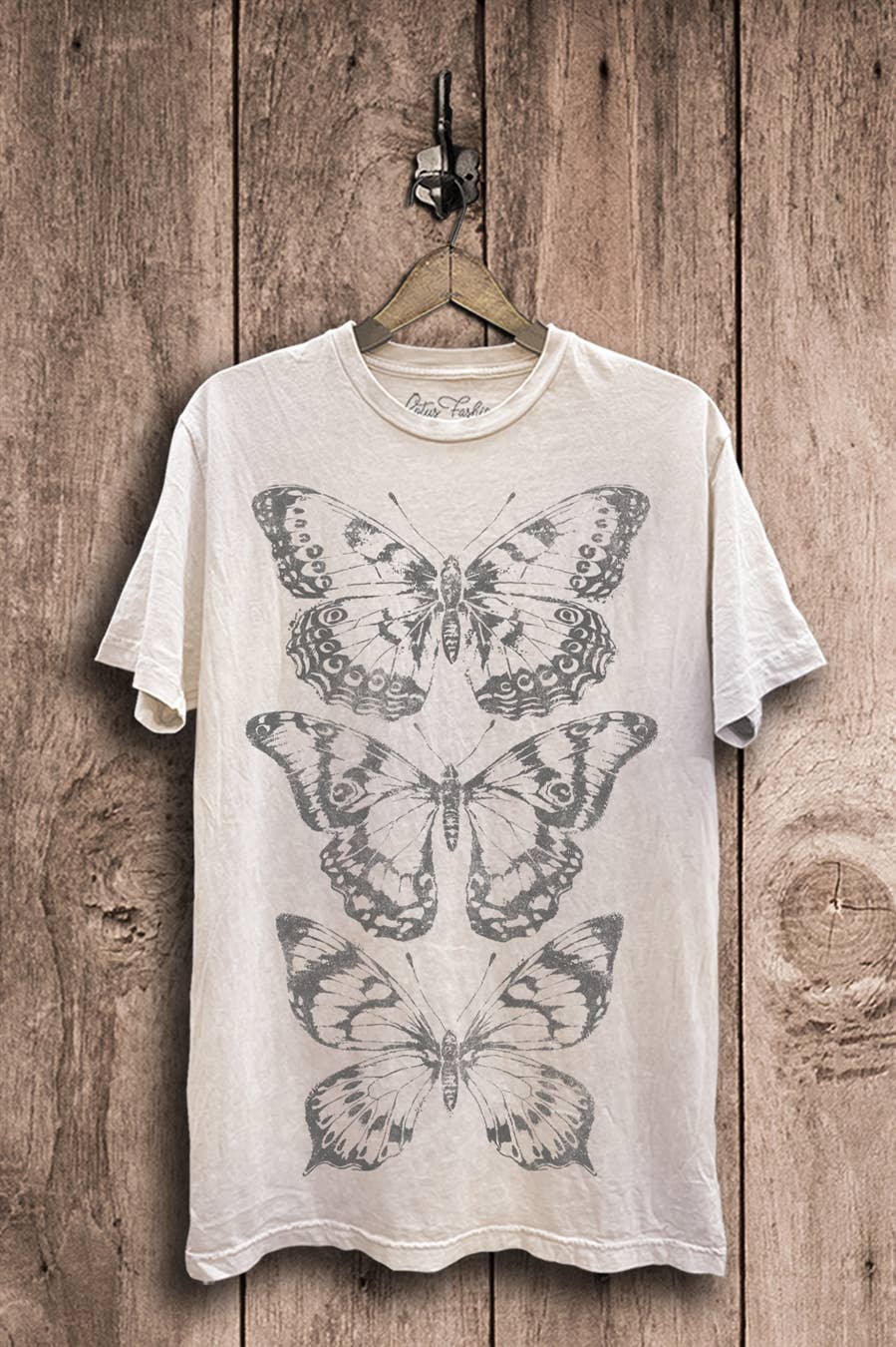 Preorder - Butterflies Bliss Mineral Wash Top - ivyandlavyboutique Lotus Fashion Collection