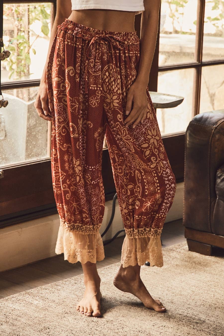 Preorder Cool Girl Boho Print Relaxed Bloomer Pants (small thru 3XL) - ivyandlavyboutique Oddi