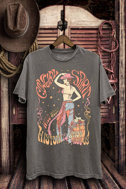Preorder - Cowgirl Spirit Wild West Graphic Top - ivyandlavyboutique Lotus Fashion Collection