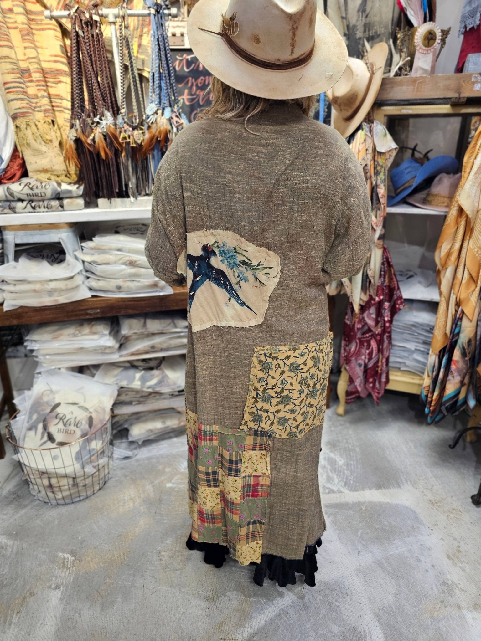 PREORDER - Fly Away Patch Duster - ivyandlavyboutique A Rare Bird Shop