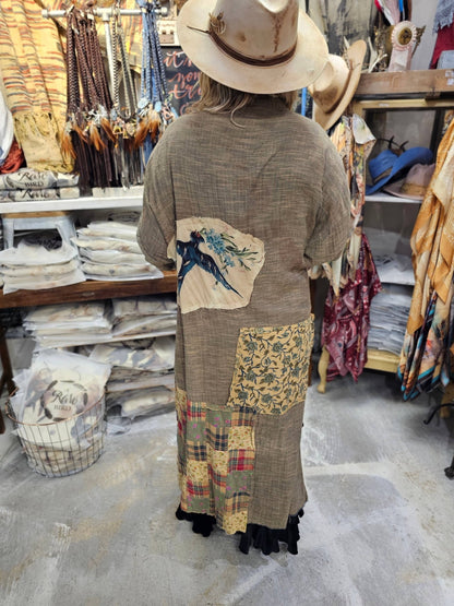 PREORDER - Fly Away Patch Duster - ivyandlavyboutique A Rare Bird Shop