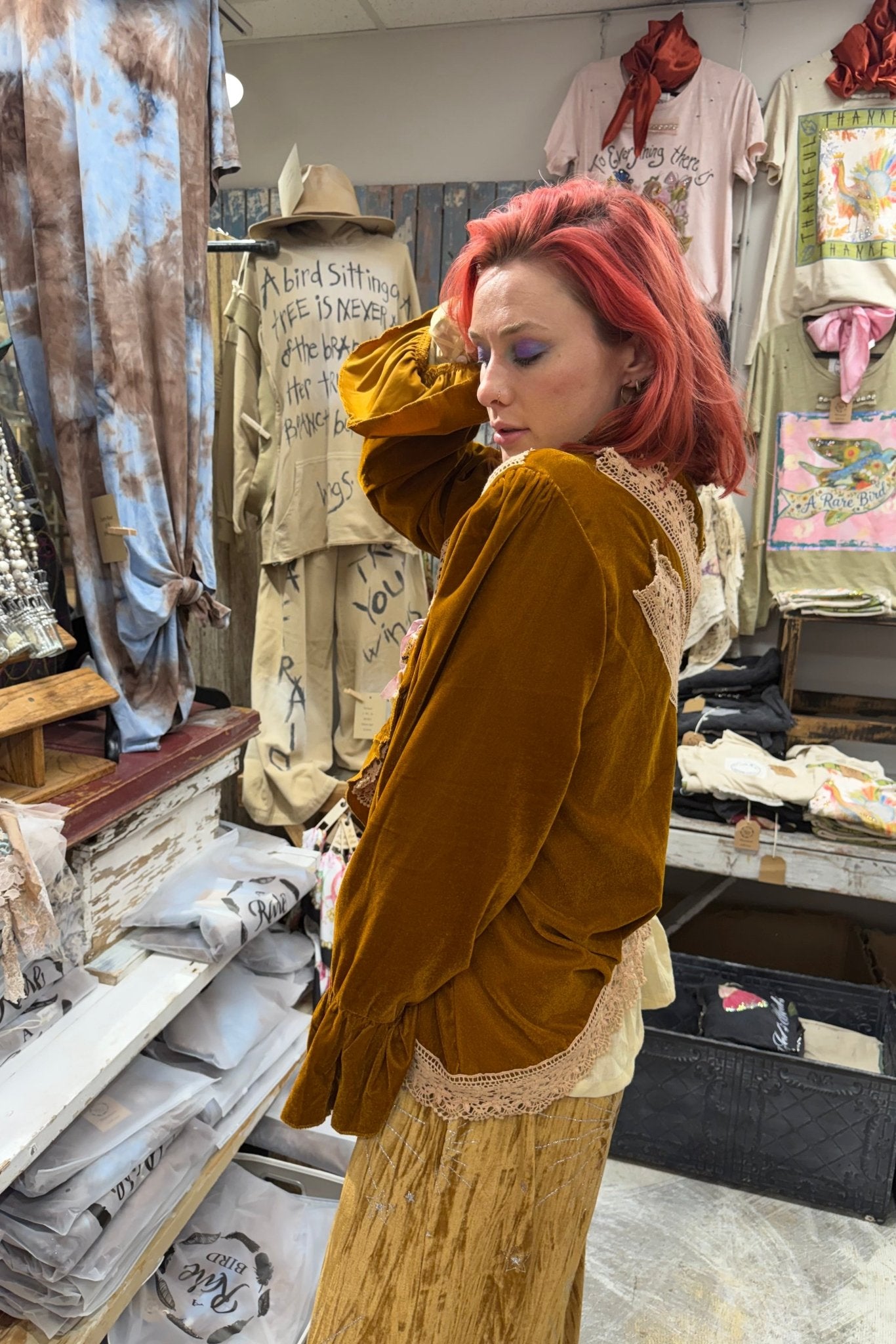 Preorder Lucky Penny Velvet Jacket - ivyandlavyboutique A Rare Bird Shop