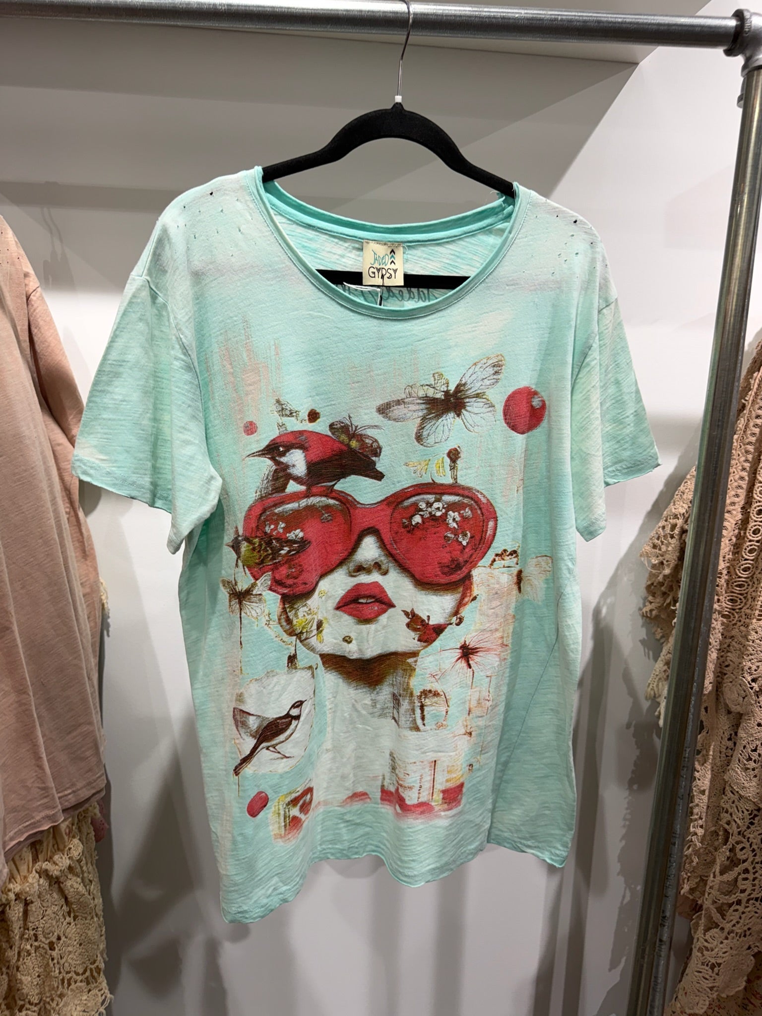 Preorder - Moon Dance Tee in Bubble Dreams ( Ships the end of April) - ivyandlavyboutique Jaded Gypsy