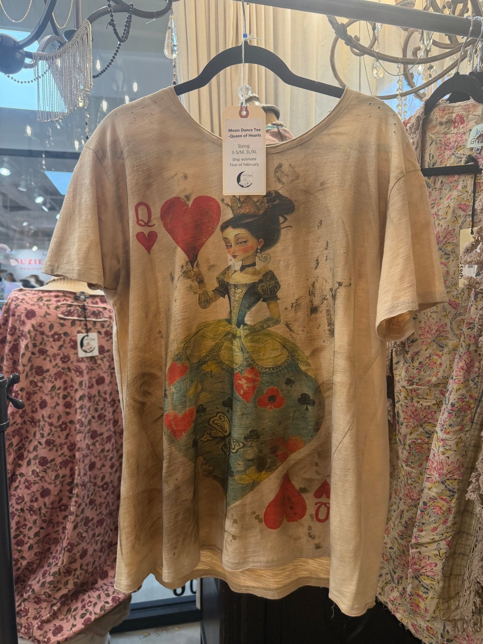 PREORDER Moon Dance Tee in Queen of Hearts - ivyandlavyboutique ivyandlavyboutique