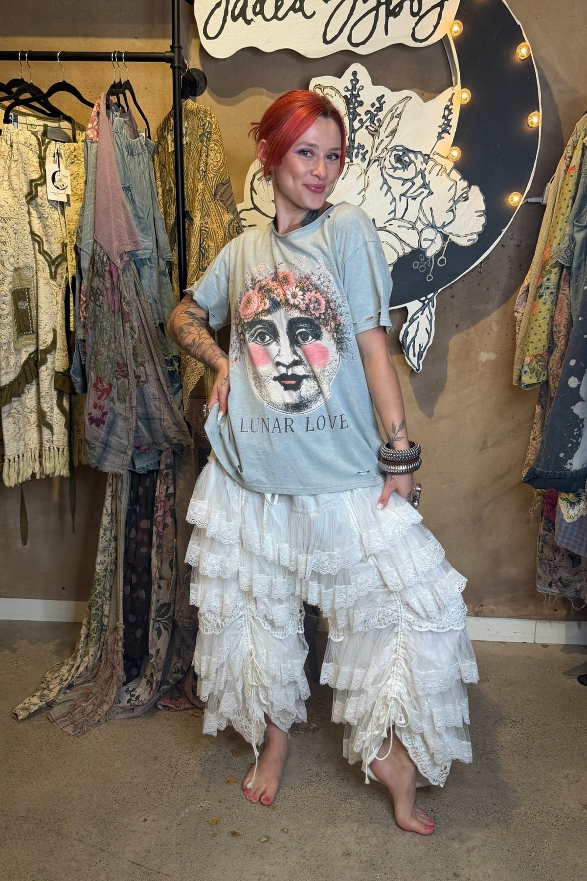 Preorder - Moon Dance Tee Lunar Love - ivyandlavyboutique Jaded Gypsy