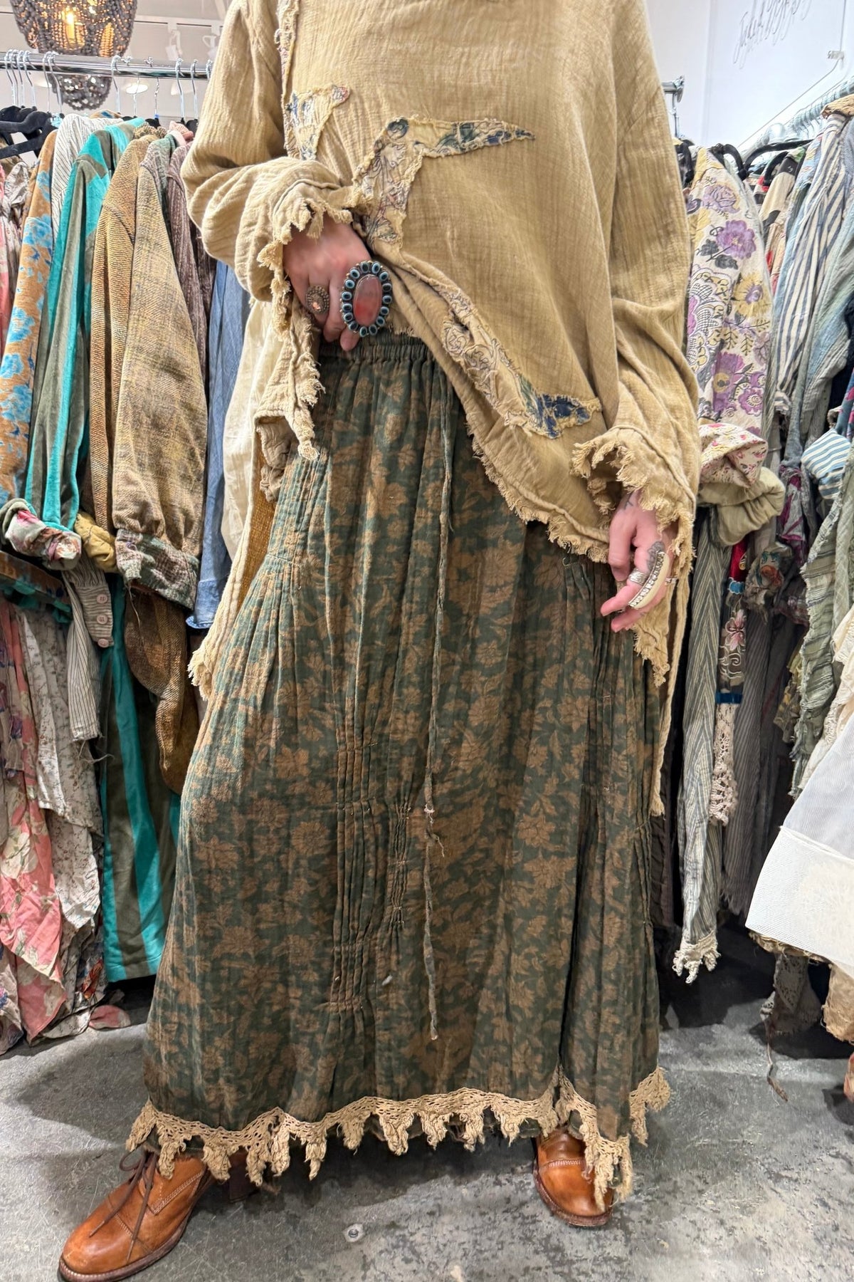 Preorder Olive Moon Skirt - ivyandlavyboutique Jaded Gypsy