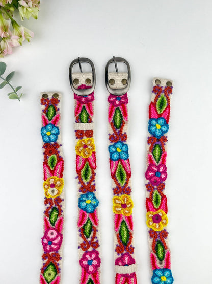Preorder - Primavera Skinny Embroidered Belt - ivyandlavyboutique Artesana Love