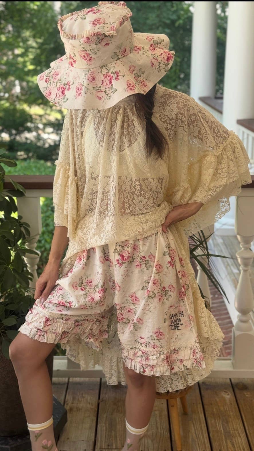 PREORDER - Rosalie vintage rose cotton bloomers - ivyandlavyboutique Indi and Sai