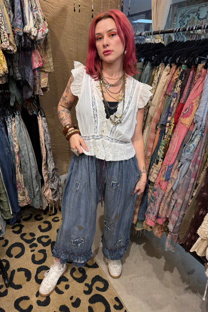 Preorder Ships In December Praire Rose Top- Parchment - Boho Wanderlust Boutique Jaded Gypsy