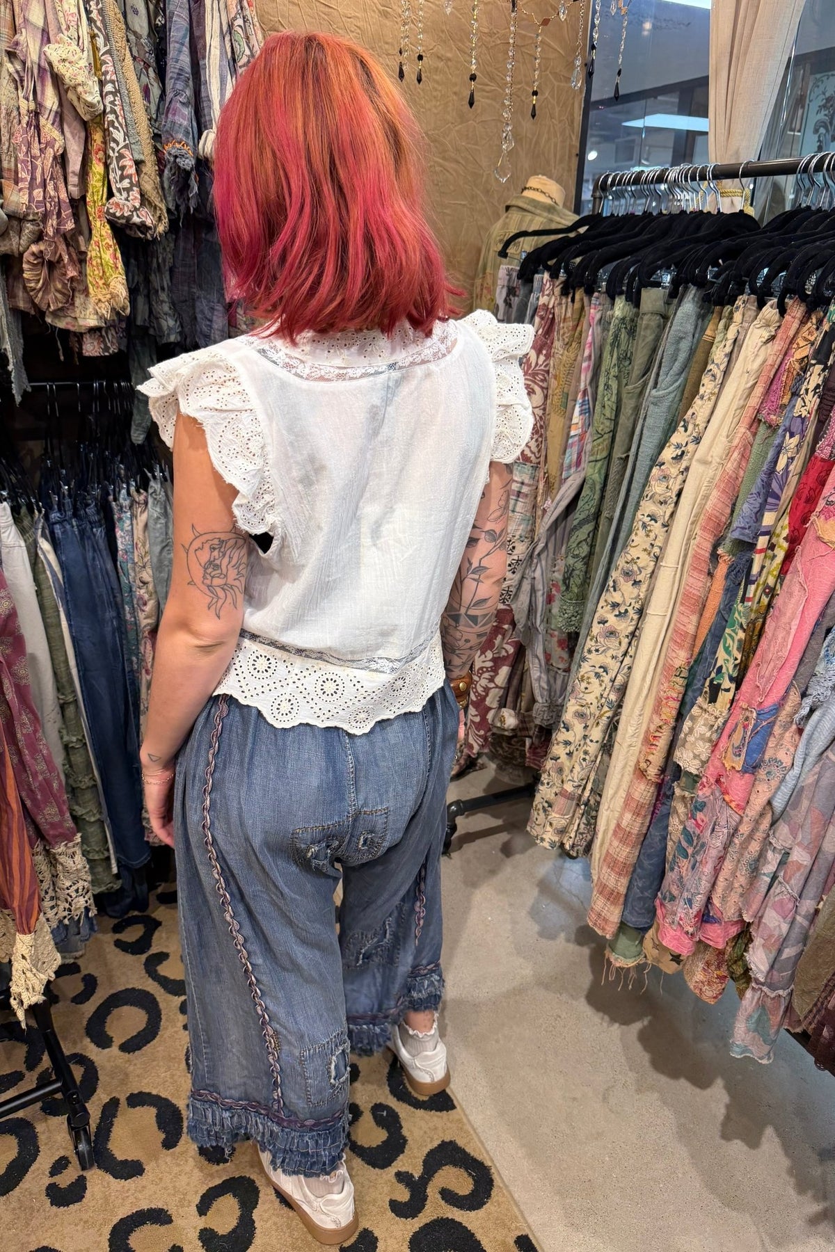 Preorder Ships In December Praire Rose Top- Parchment - Boho Wanderlust Boutique Jaded Gypsy