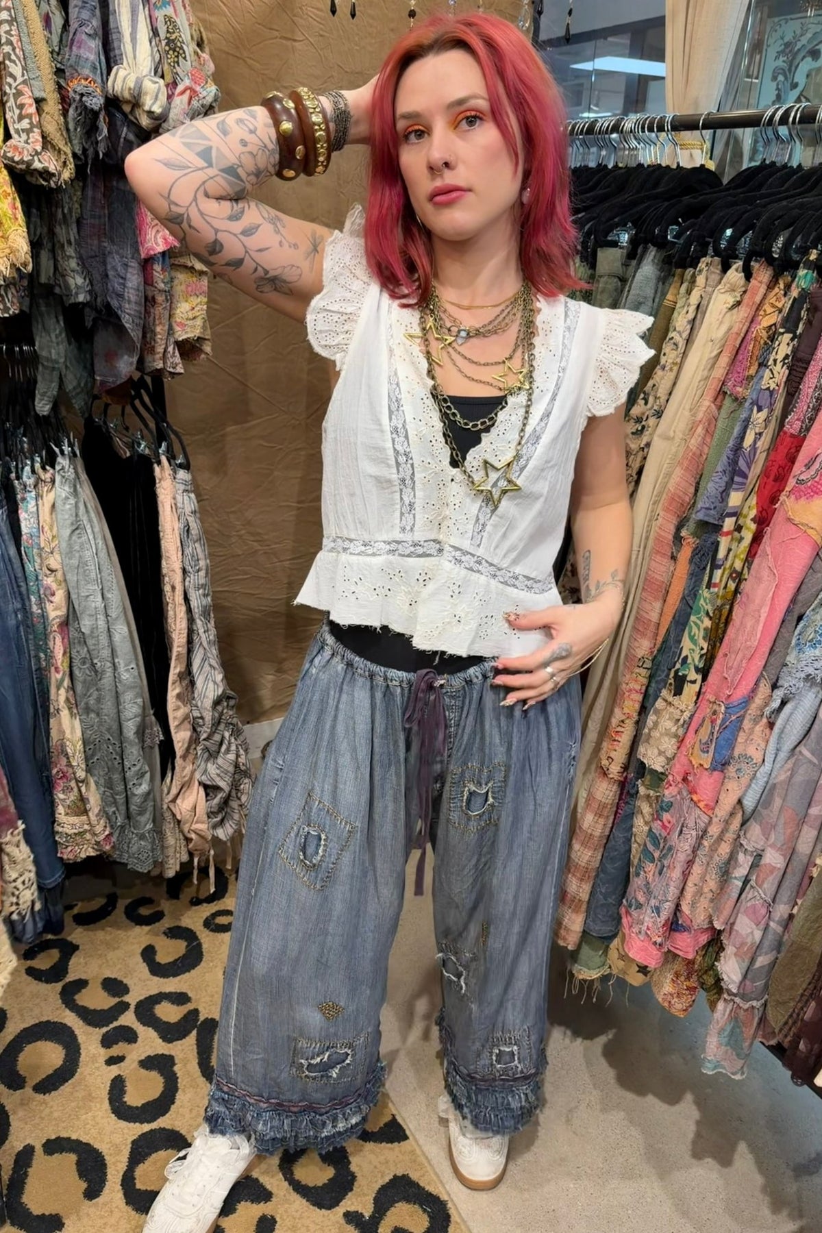 Preorder Ships In December Praire Rose Top- Parchment - Boho Wanderlust Boutique Jaded Gypsy