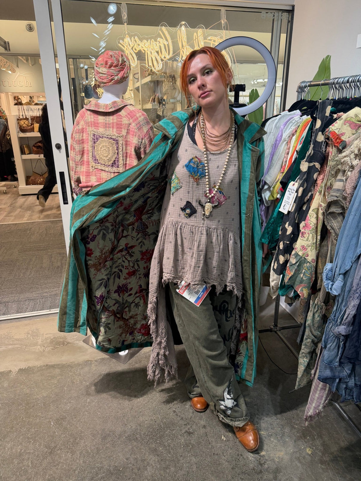 Preorder Ships In November In Your Lane Coat- Olive Stripe - Boho Wanderlust Boutique Jaded Gypsy