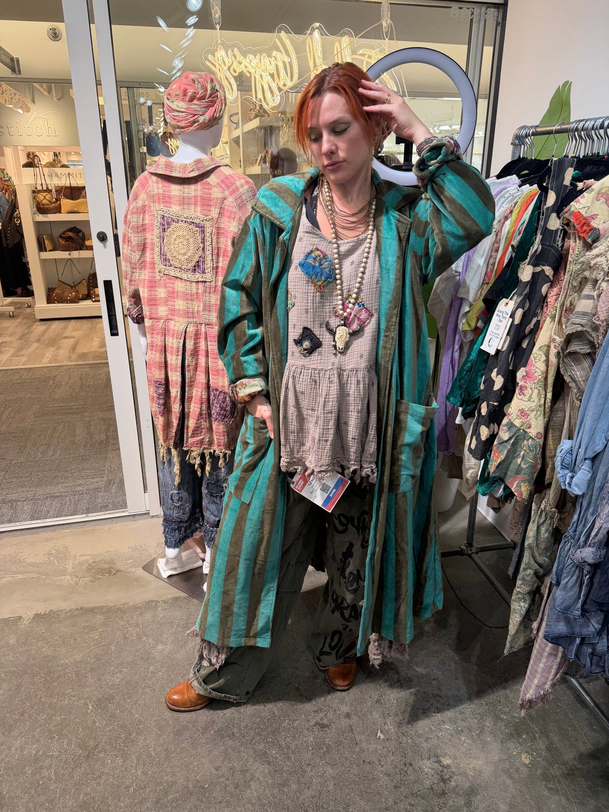 Preorder Ships In November In Your Lane Coat- Olive Stripe - Boho Wanderlust Boutique Jaded Gypsy
