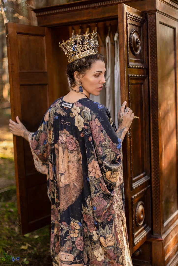 Preorder Ships In November Lionheart Bohemian Goddess Starduster Kimono with botanicals - Boho Wanderlust Boutique Market of Stars (USA)