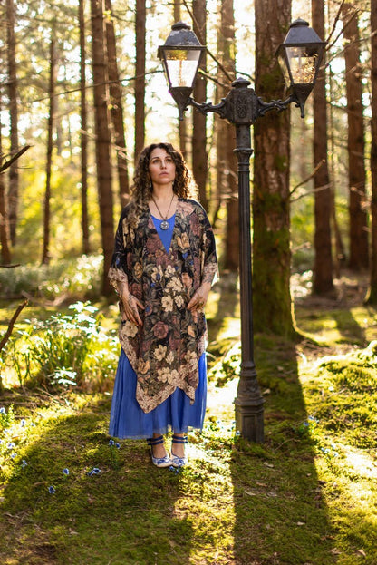 Preorder Ships In November Lionheart Bohemian Goddess Starduster Kimono with botanicals - Boho Wanderlust Boutique Market of Stars (USA)