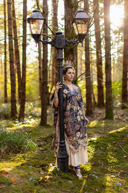 Preorder Ships In November Lionheart Bohemian Goddess Starduster Kimono with botanicals - Boho Wanderlust Boutique Market of Stars (USA)