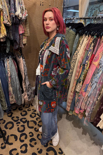 Preorder Ships In November Reverie Coat- Teal - Boho Wanderlust Boutique Boho Wanderlust Boutique