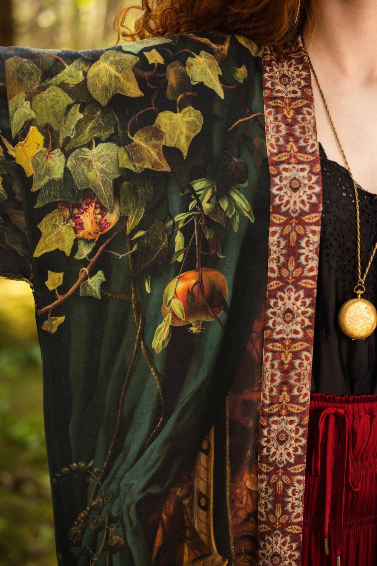 Preorder Ships In November Solstice Opera Duster Kimono Robe ft. Persephone, Moon & Owl - Boho Wanderlust Boutique Market of Stars (USA)