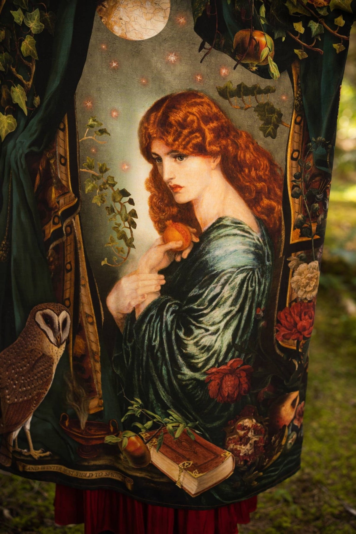 Preorder Ships In November Solstice Opera Duster Kimono Robe ft. Persephone, Moon & Owl - Boho Wanderlust Boutique Market of Stars (USA)