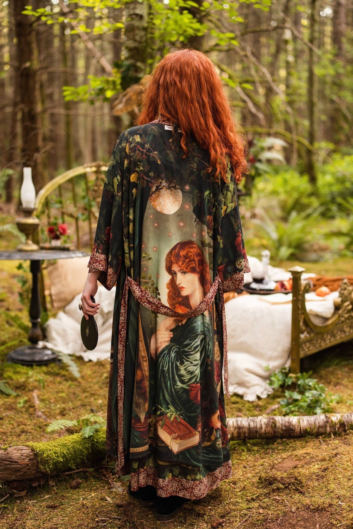 Preorder Ships In November Solstice Opera Duster Kimono Robe ft. Persephone, Moon & Owl - Boho Wanderlust Boutique Market of Stars (USA)