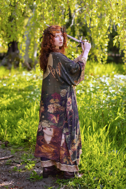 Preorder Ships in November The Messenger Opera Duster Robe w/ Joan of Arc & Florals - Boho Wanderlust Boutique Market of Stars (USA)