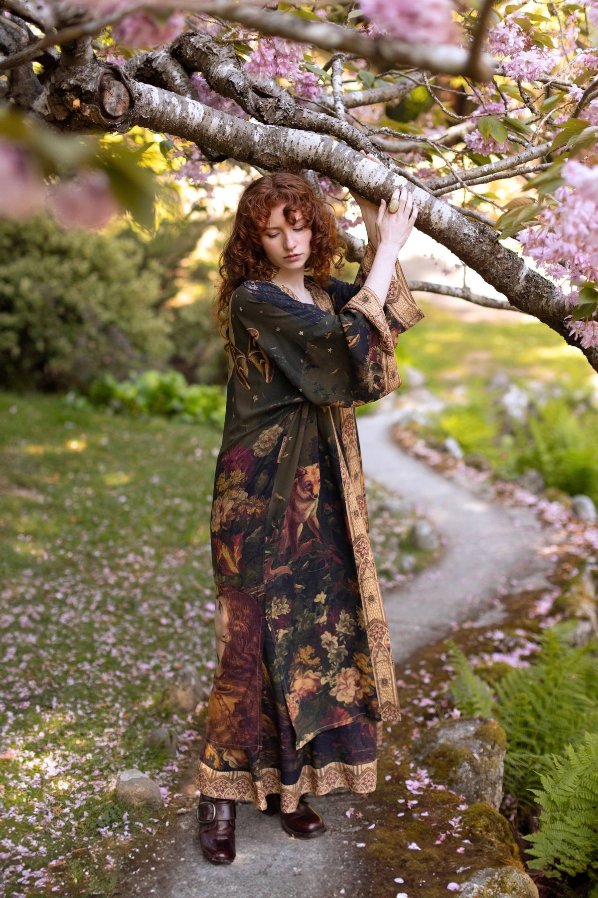 Preorder Ships in November The Messenger Opera Duster Robe w/ Joan of Arc & Florals - Boho Wanderlust Boutique Market of Stars (USA)